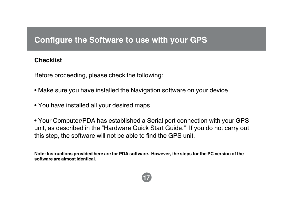 Configure the software to use with your gps | IOGear GBGPS201 User Manual | Page 20 / 51