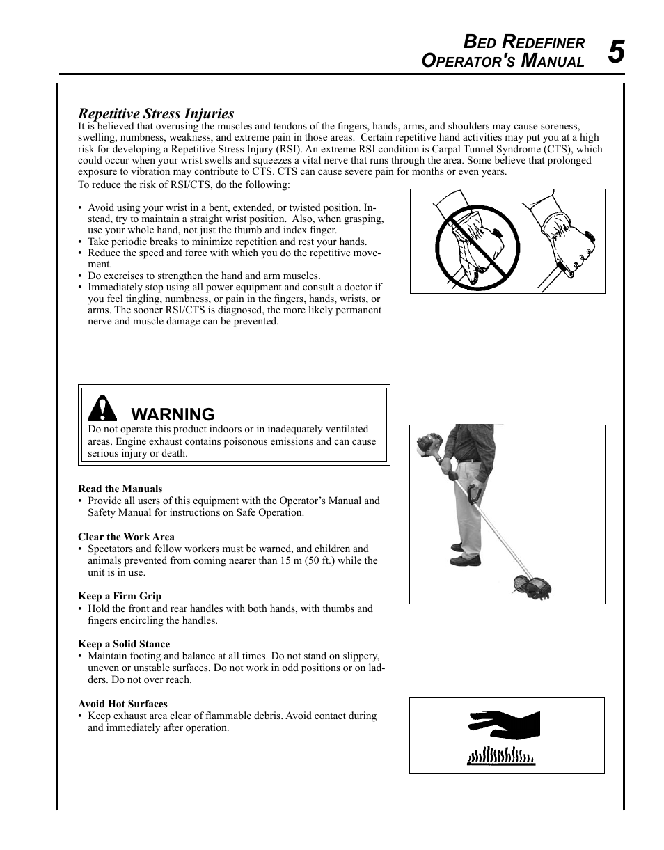 Warning | Echo BRD-280 Serial S70812001001 - S70812014074 User Manual | Page 5 / 36
