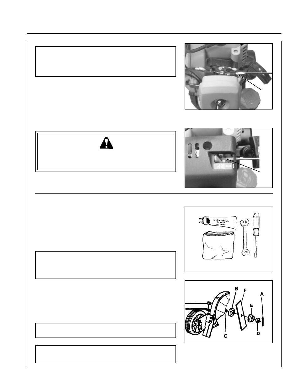 Warning danger | Echo PE-260 Serial 03001001 - 03999999 User Manual | Page 29 / 36