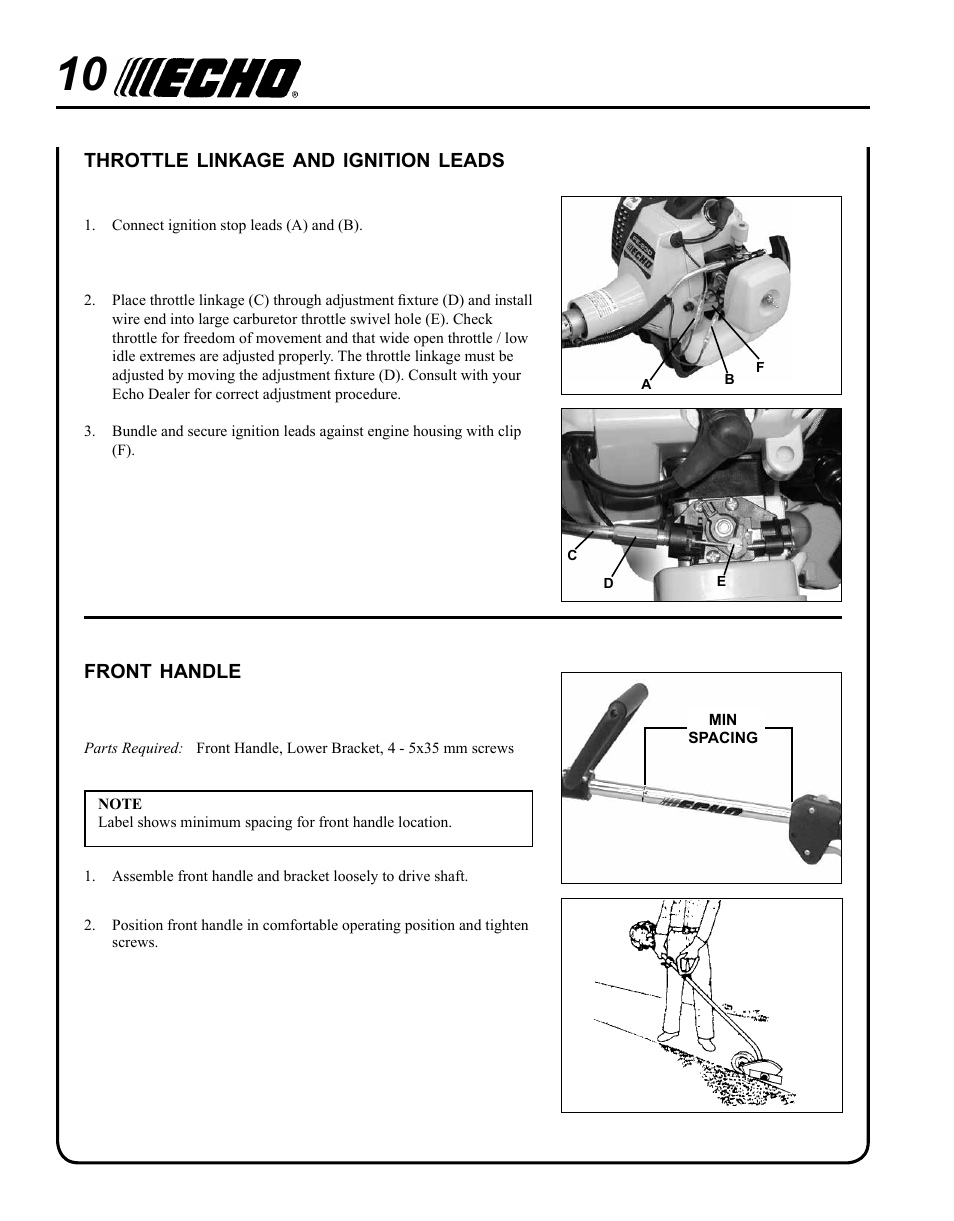 Echo PE-230 Serial S75612001001 - S75612999999 User Manual | Page 10 / 32