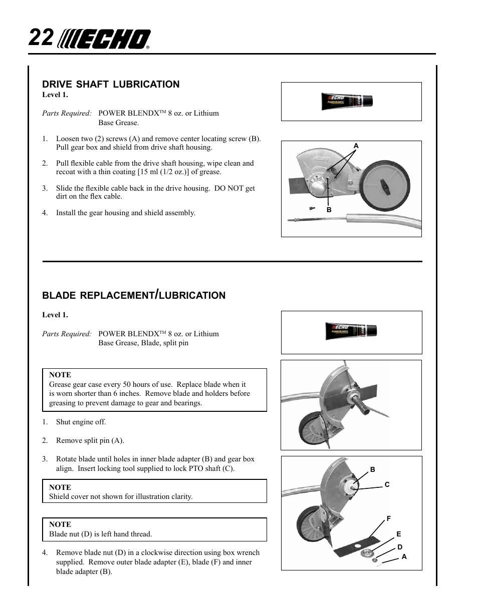 Echo PE-230 Serial S75612001001 - S75612999999 User Manual | Page 22 / 32