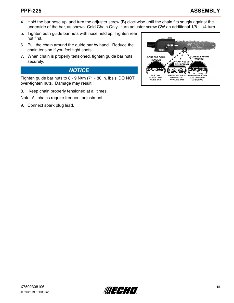 Ppf-225 assembly | Echo PPF-225 User Manual | Page 15 / 40