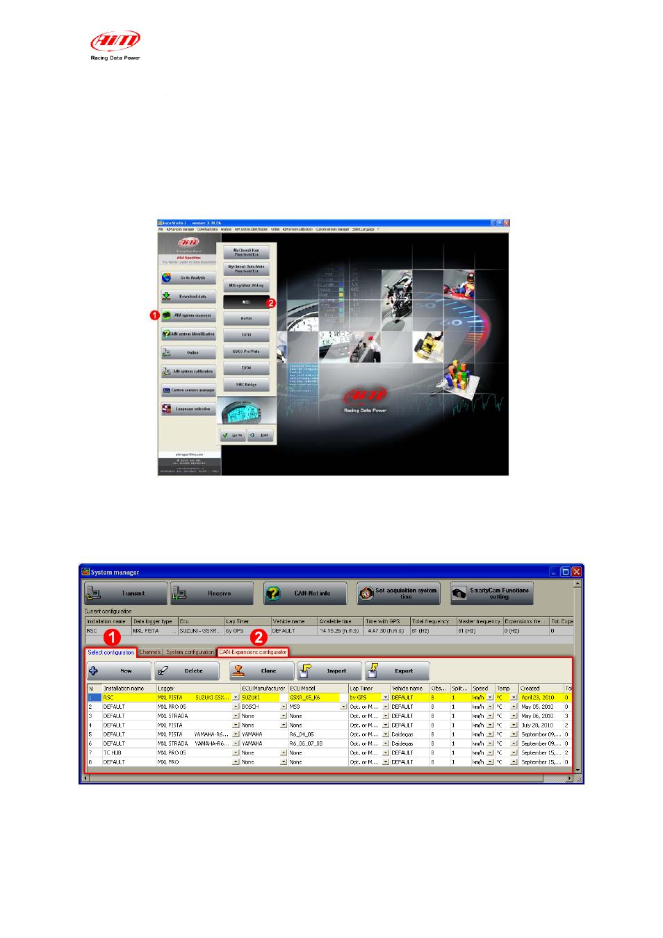 Chapter 2 – configuration on mxl – evo | AiM TC Hub User Manual | Page 4 / 9