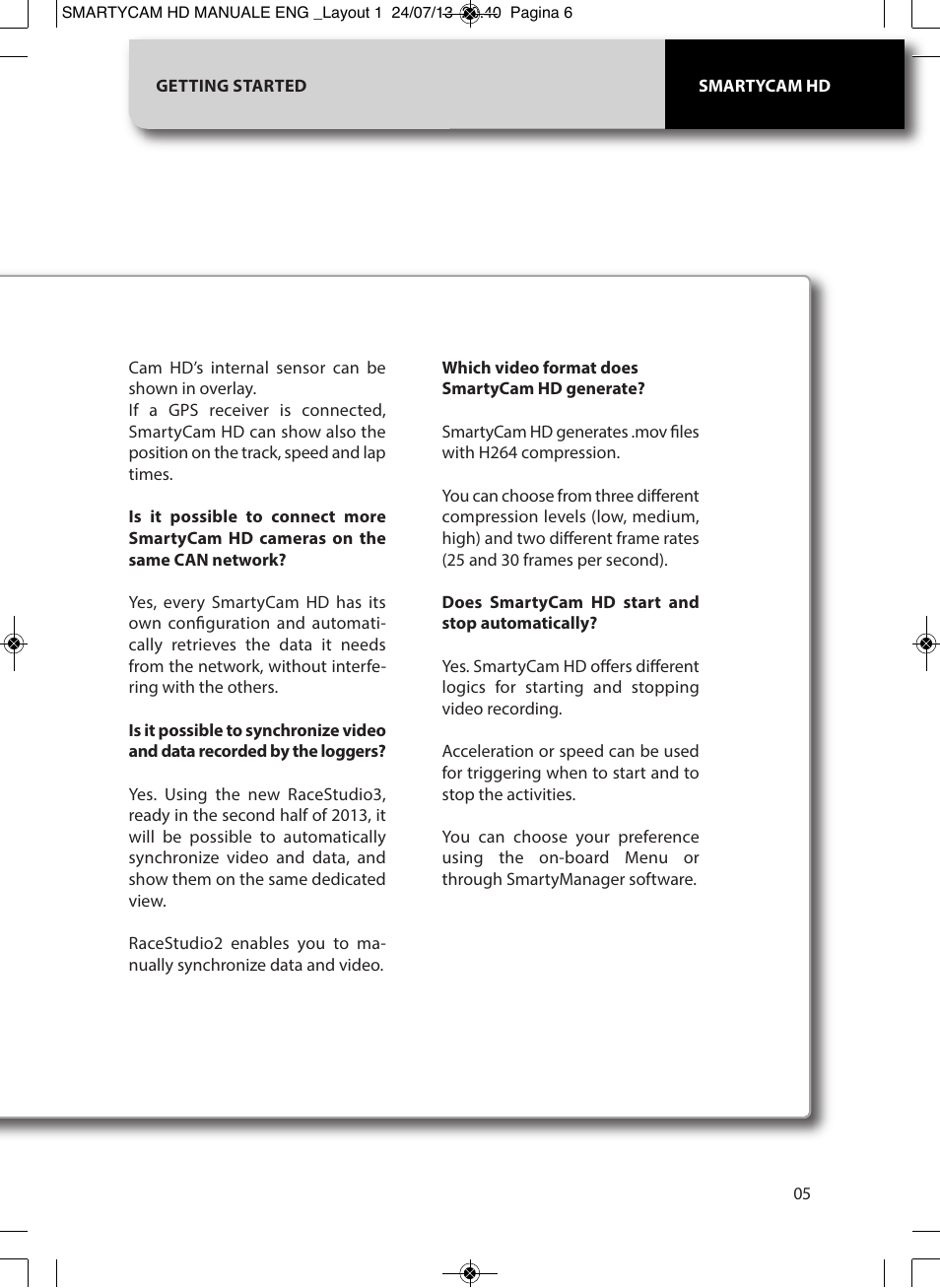 AiM SmartyCam GP HD ver 1.00 User Manual | Page 5 / 48