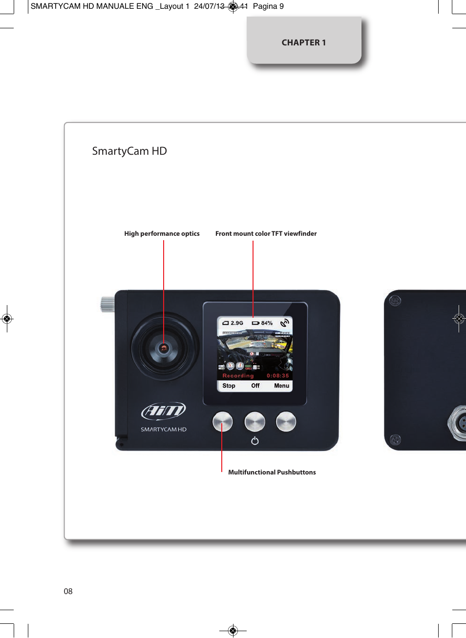 Smartycam hd | AiM SmartyCam GP HD ver 1.00 User Manual | Page 8 / 48