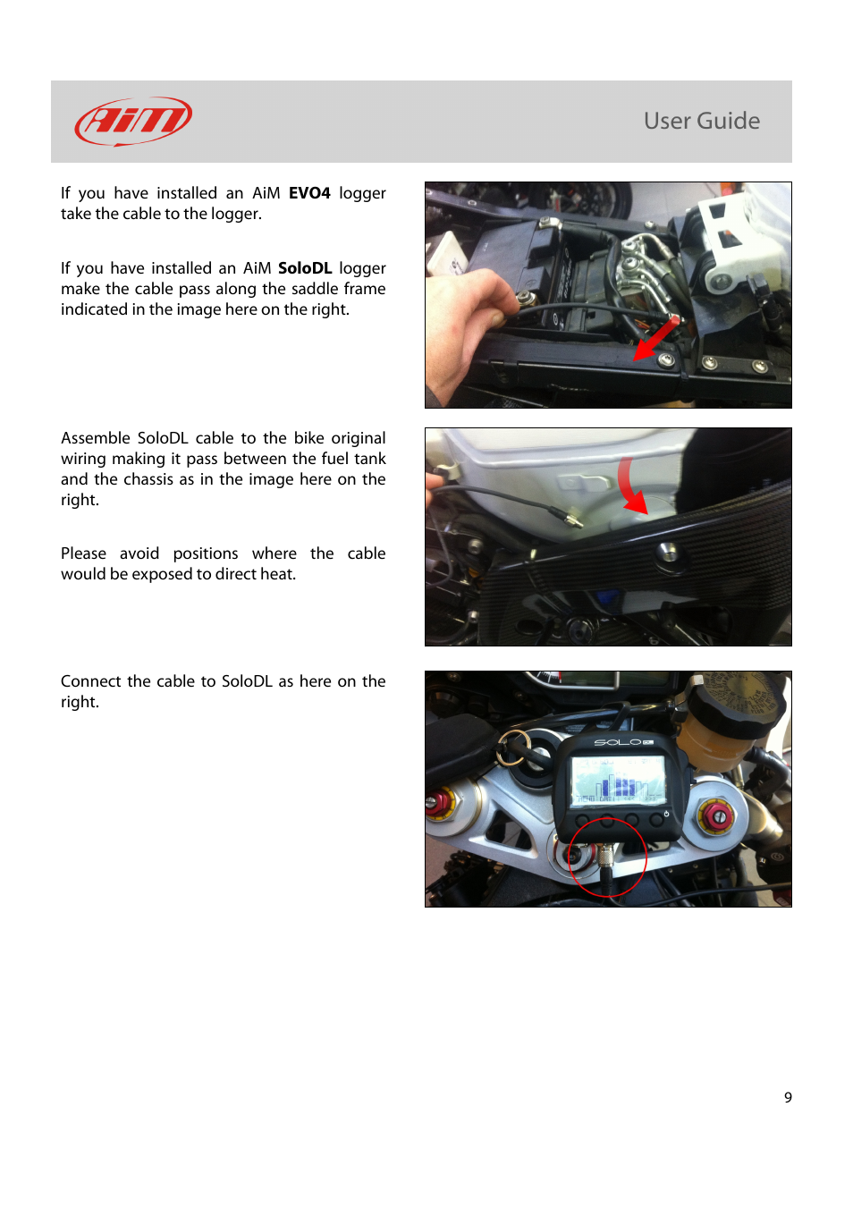 AiM Kit for SoloDL on BMW S 1000 RR User Manual | Page 10 / 15