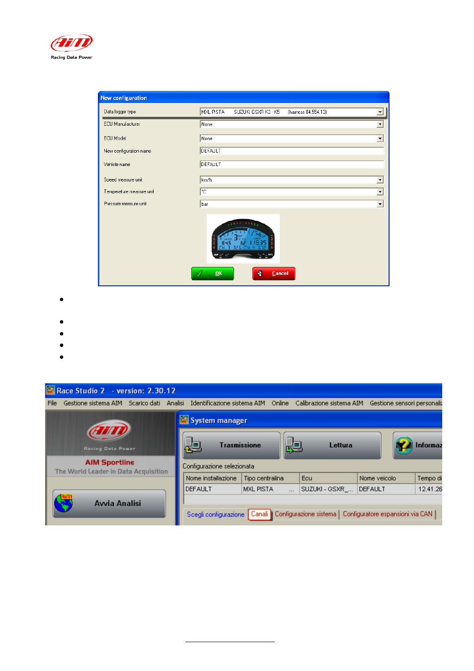 AiM GSX-R 1000 User Manual | Page 21 / 40