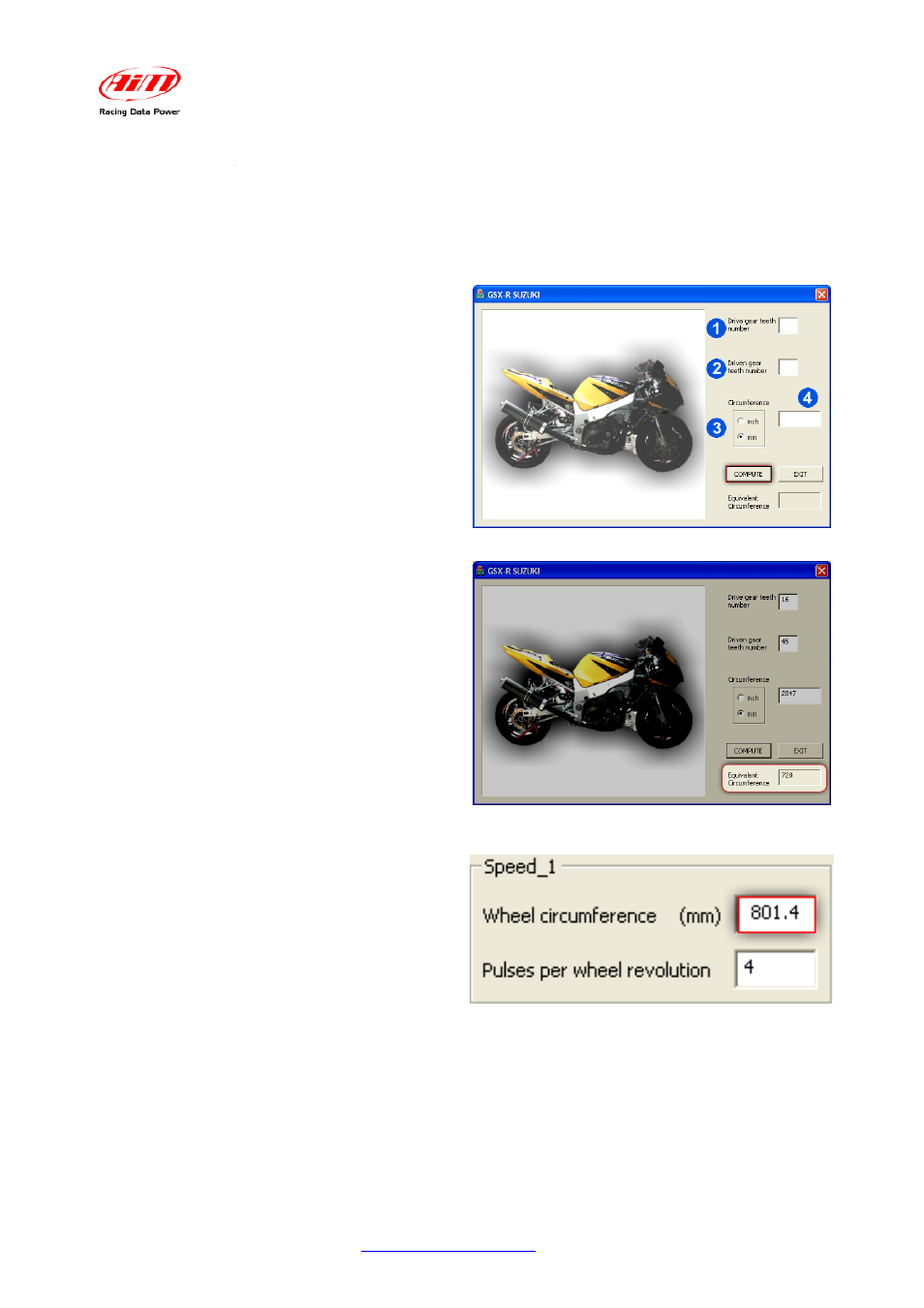 7 – equivalent circumference compute | AiM GSX-R 1000 User Manual | Page 29 / 40