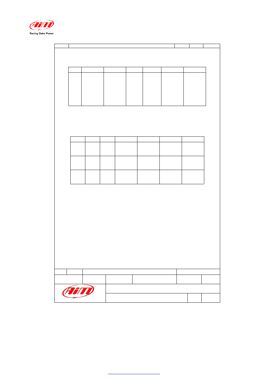 10 pins hirose female conector table, Binder 719 connectors table | AiM GSX-R 1000 User Manual | Page 39 / 40