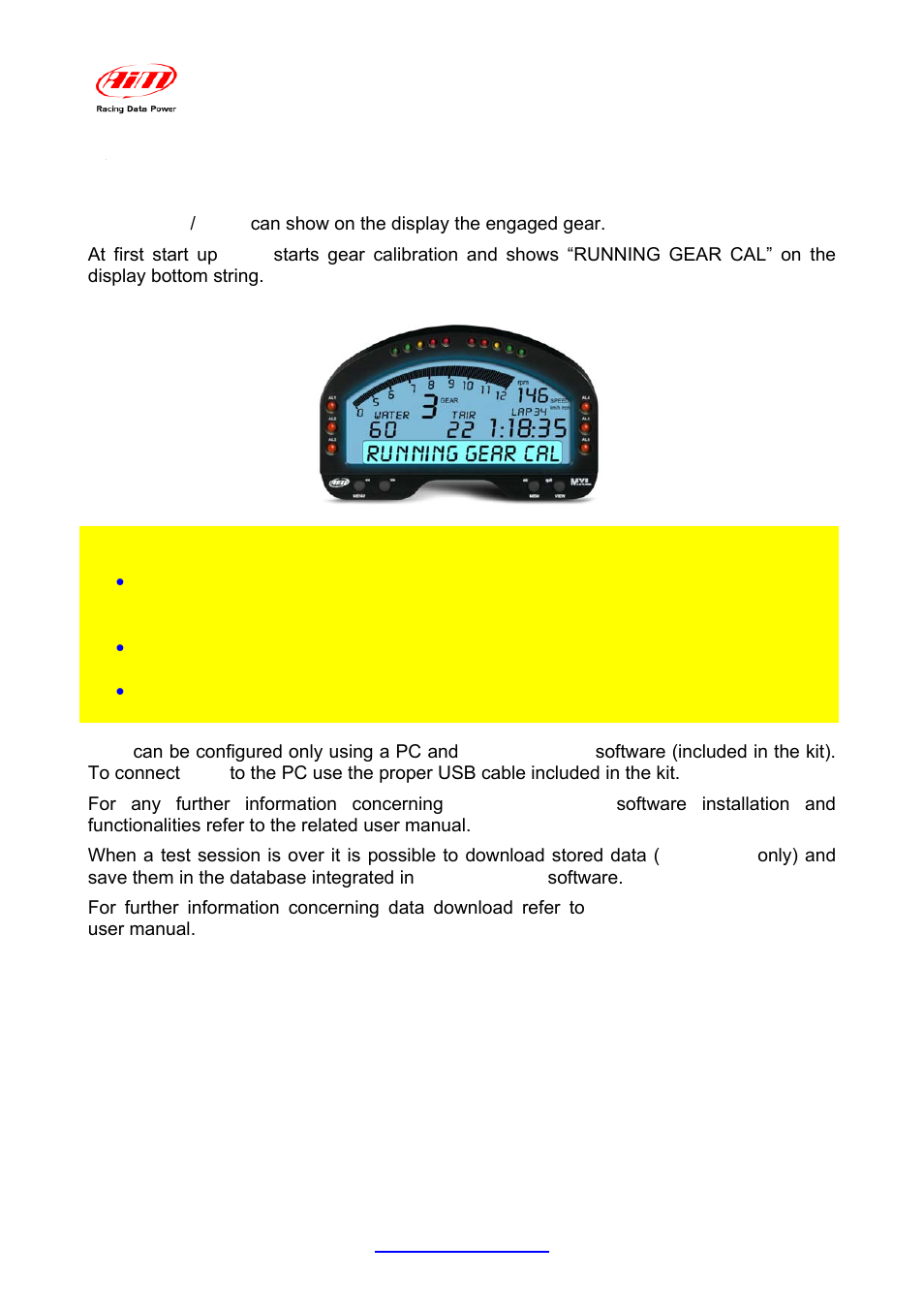 AiM Yamaha R6 User Manual | Page 20 / 23