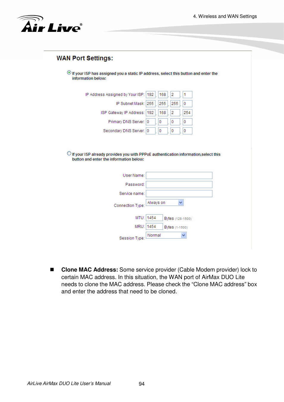 AirLive AirMax DUO Lite User Manual | Page 102 / 207