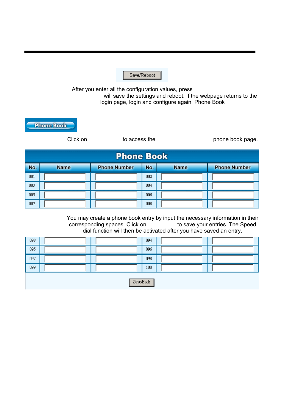 Save/reboot parameters | AirLive ePhone-1000S User Manual | Page 37 / 46