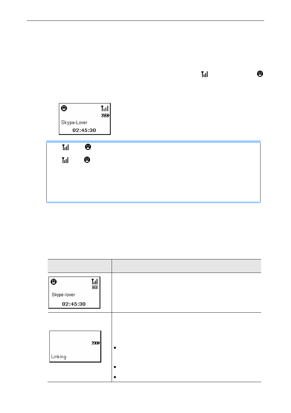 Step 2. power on the wireless phone handset, Verifying the link status via the lcd | AirLive Skyphone-1000 User Manual | Page 17 / 44