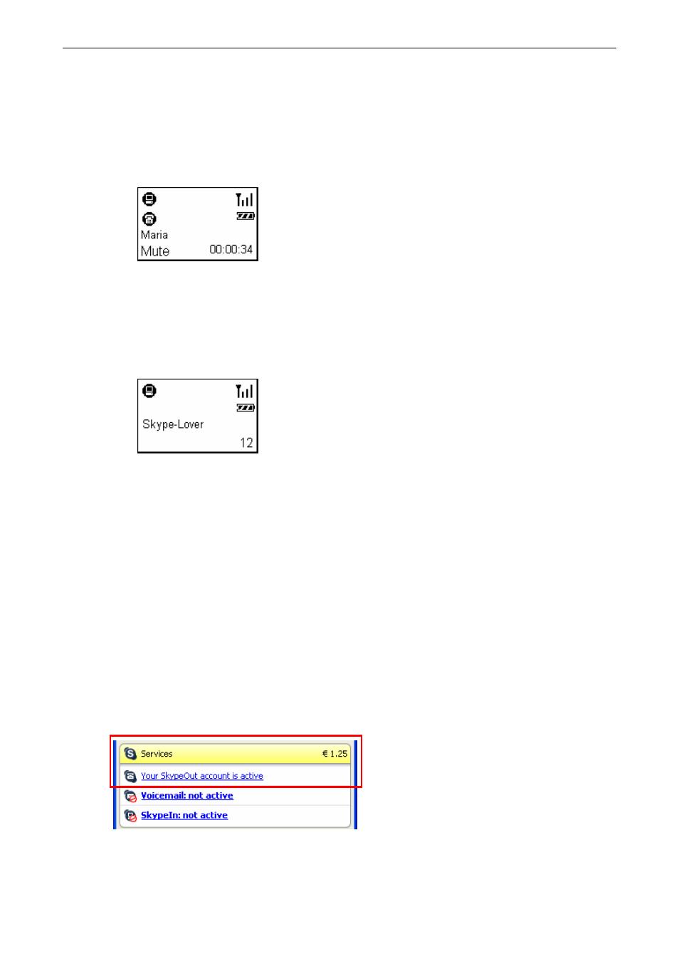 Muting, Clearing the entered numbers, Using skypeout to call regular phones | AirLive Skyphone-1000 User Manual | Page 28 / 44