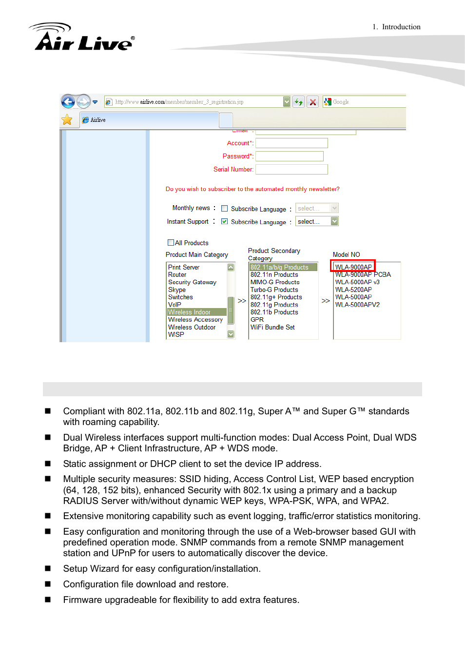 4 feature | AirLive WLA-9000AP User Manual | Page 10 / 171