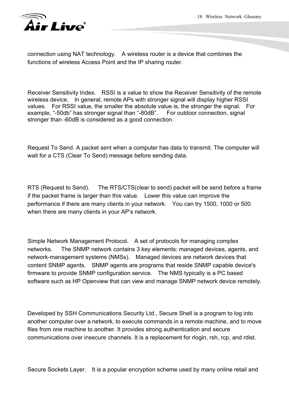 AirLive WLA-9000AP User Manual | Page 167 / 171