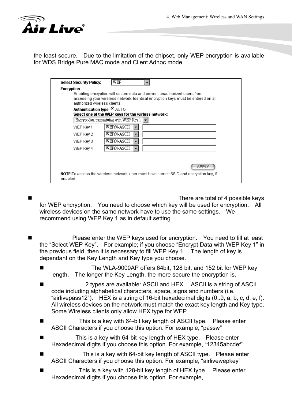 AirLive WLA-9000AP User Manual | Page 43 / 171
