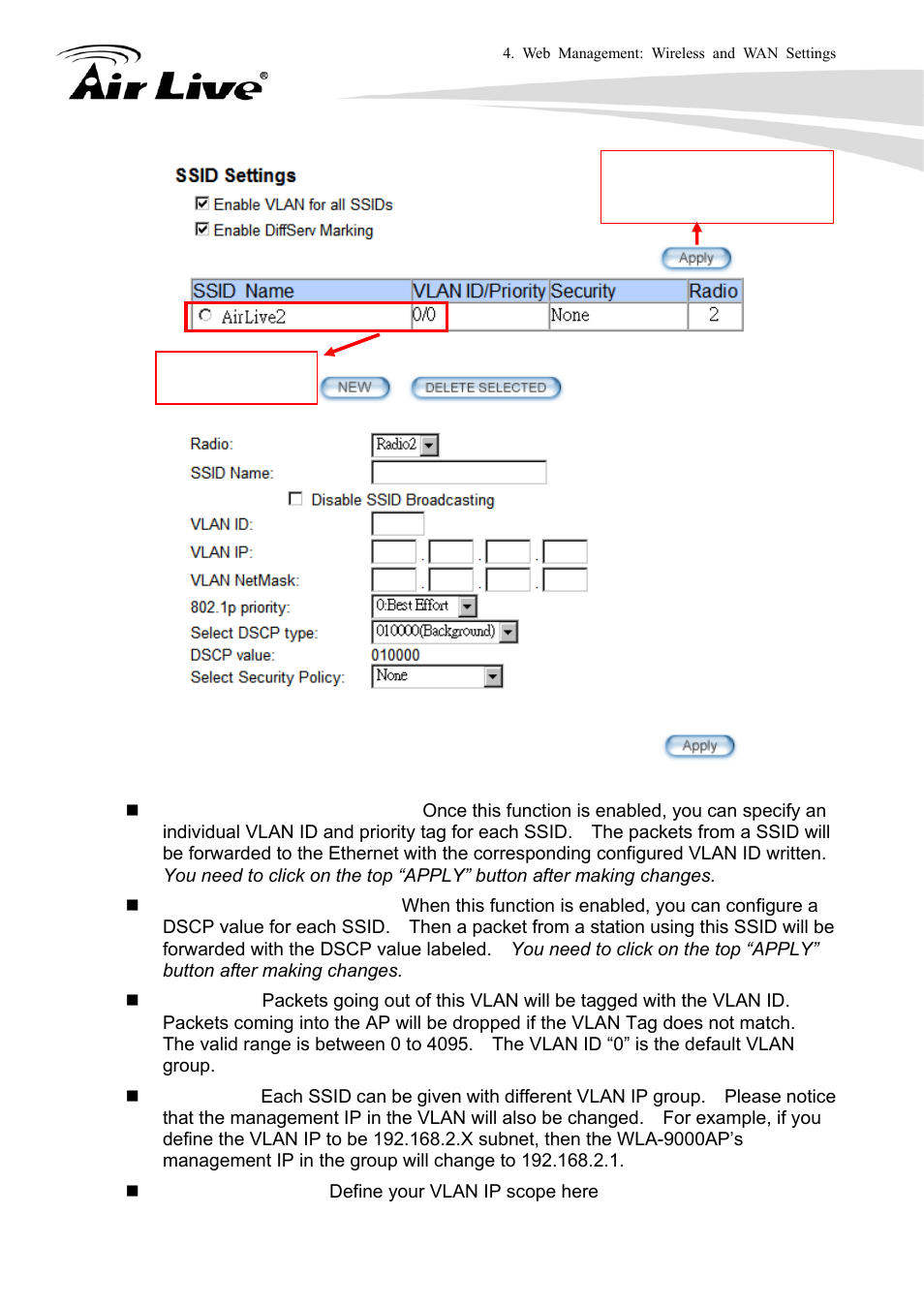 AirLive WLA-9000AP User Manual | Page 58 / 171