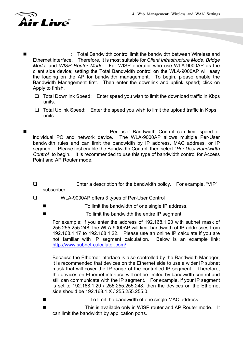 AirLive WLA-9000AP User Manual | Page 64 / 171