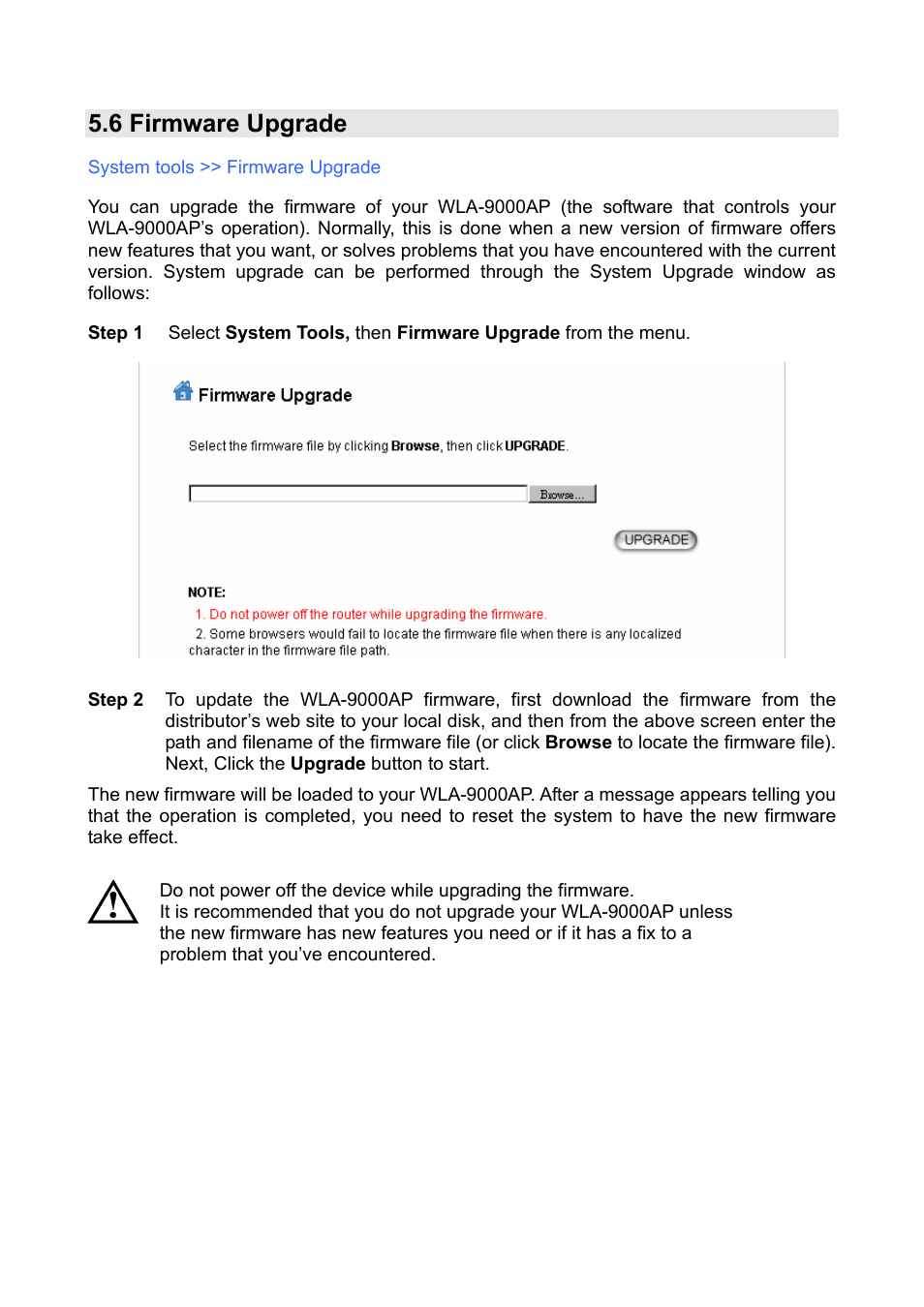 6 firmware upgrade | AirLive WLA-9000AP PCBA User Manual | Page 48 / 53