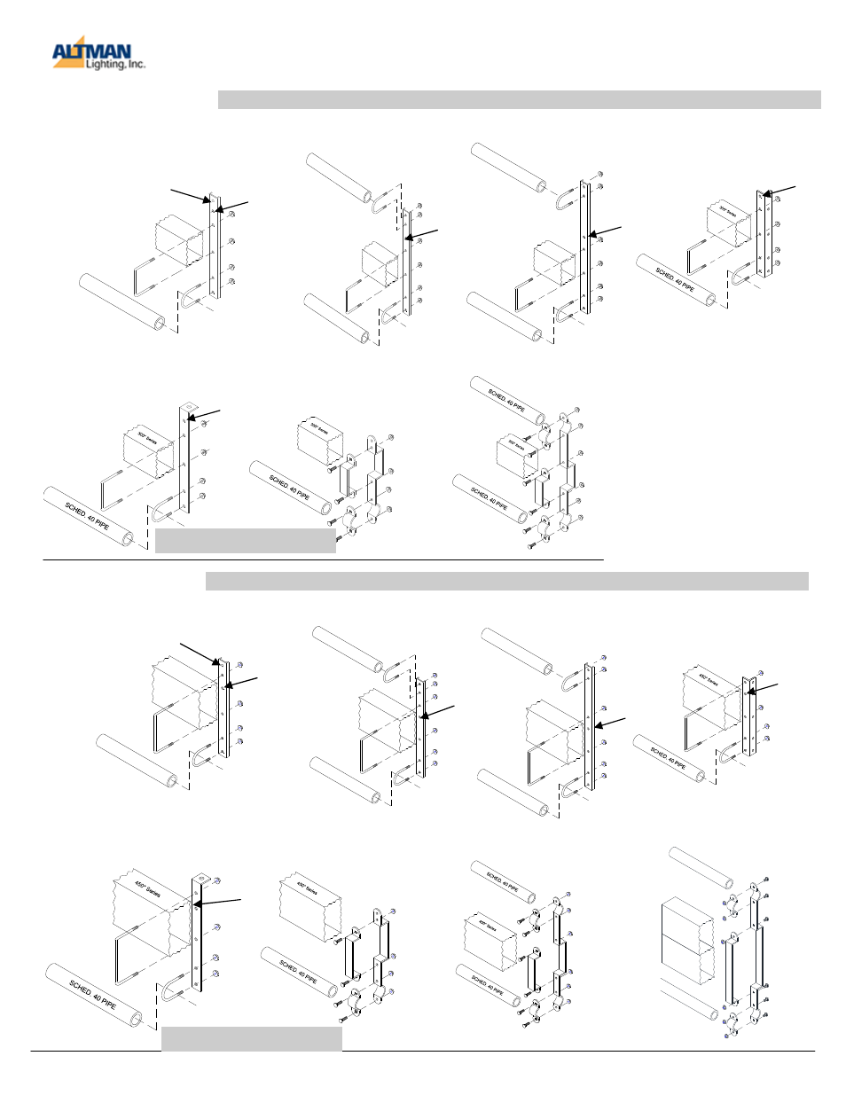 Rigging hole, Type-17tb in-line double pipe for terminal box | Altman Lighting 400/450 Series Connector Strip User Manual | Page 4 / 6