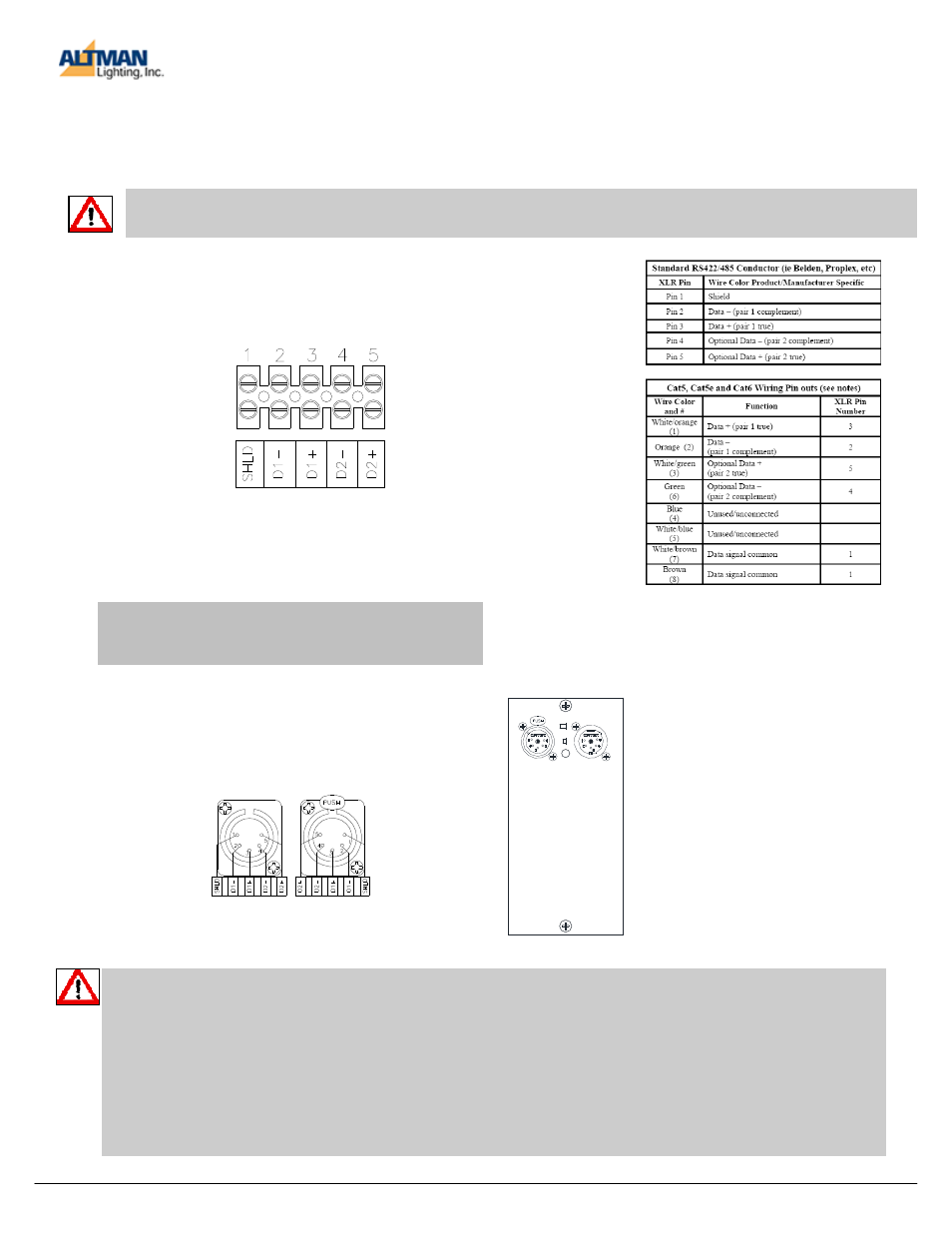Dmx by pass switch usage | Altman Lighting 400/450 Series Connector Strip User Manual | Page 6 / 6
