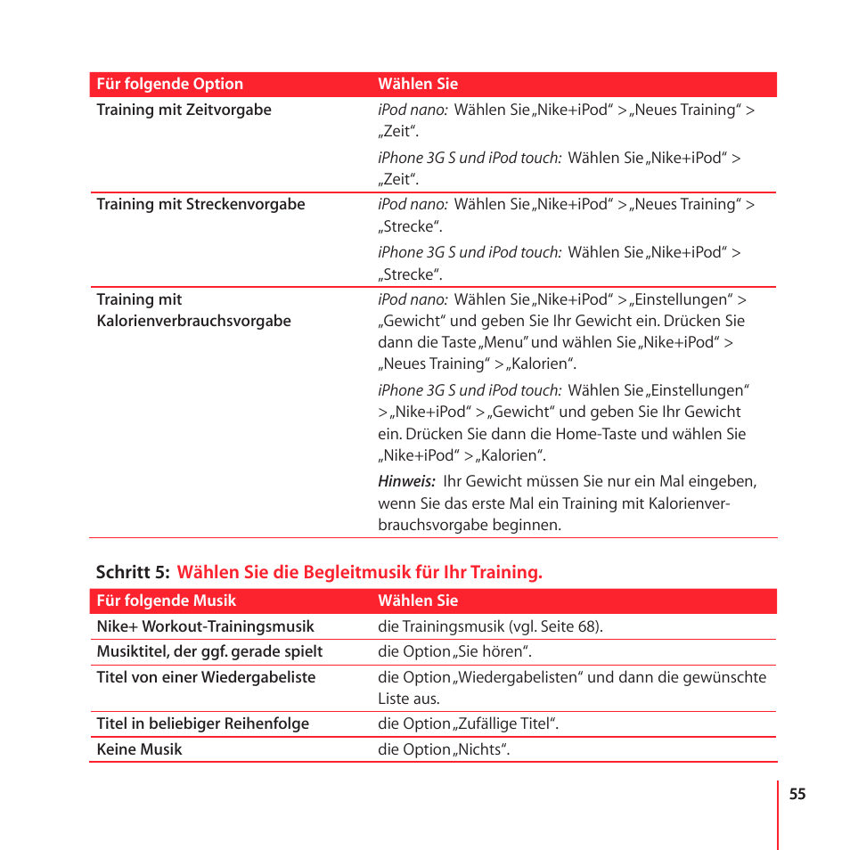 Apple Nike + iPod User Manual | Page 55 / 100