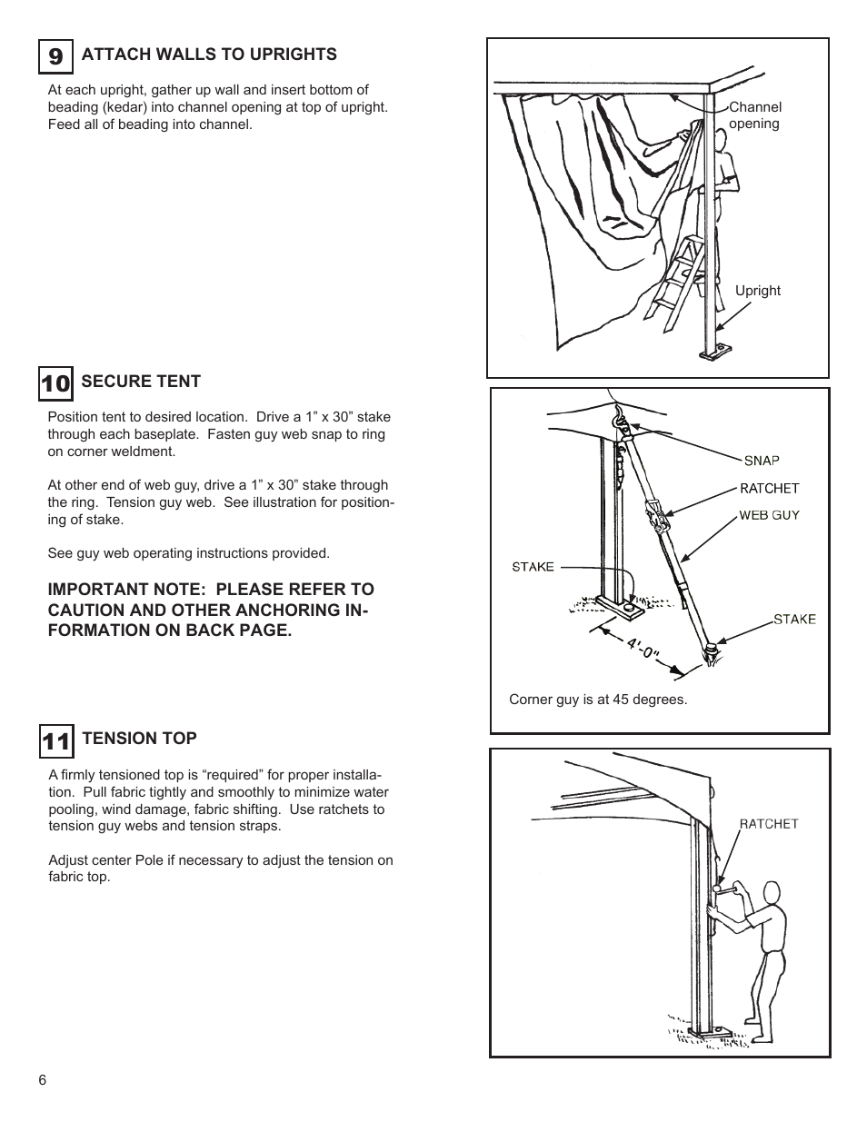 Anchor CENTURY FRAME TENTS 10X10, 15X15, 5M AND 20X20 User Manual | Page 6 / 8