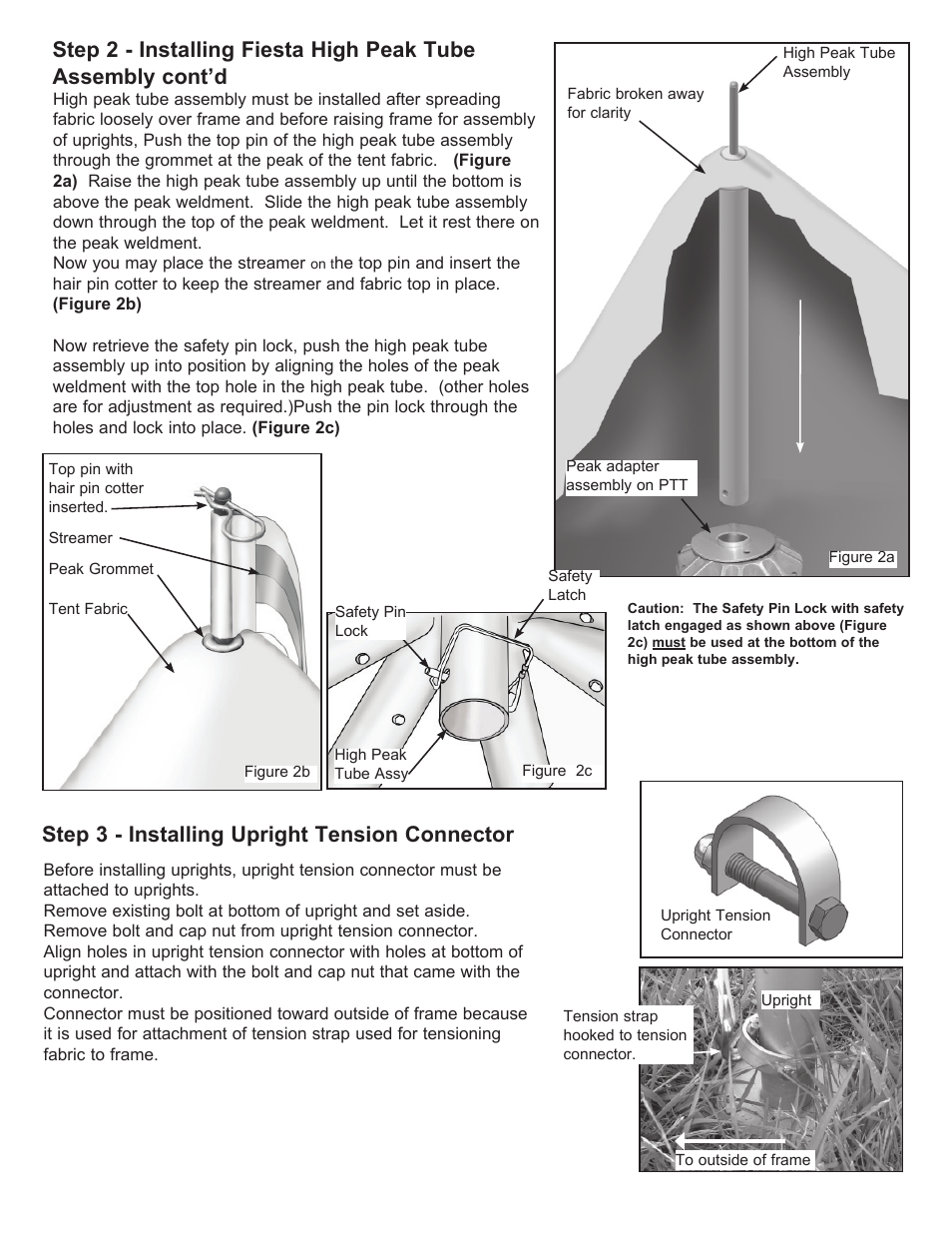 Step 3 - installing upright tension connector | Anchor FIESTA FRAME TENT HIGH PEAK User Manual | Page 2 / 4
