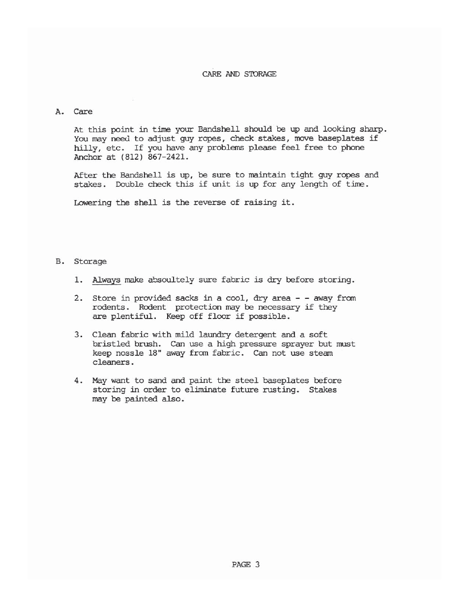 Anchor BANDSHELLS 20X32 User Manual | Page 12 / 13