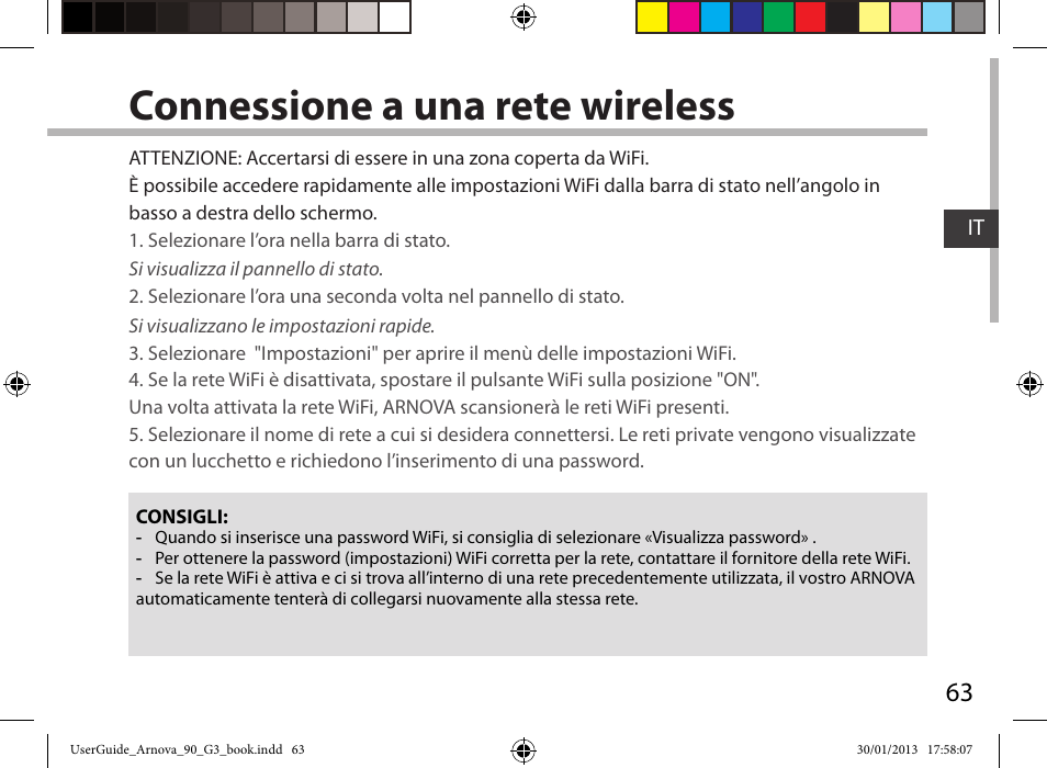 Connessione a una rete wireless | ARNOVA 90 G3 User Manual | Page 63 / 114