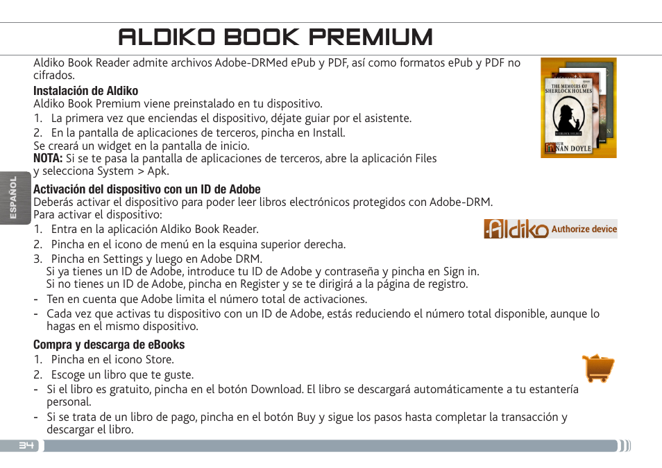 Aldiko book premium | ARNOVA GBOOK User Manual | Page 34 / 82