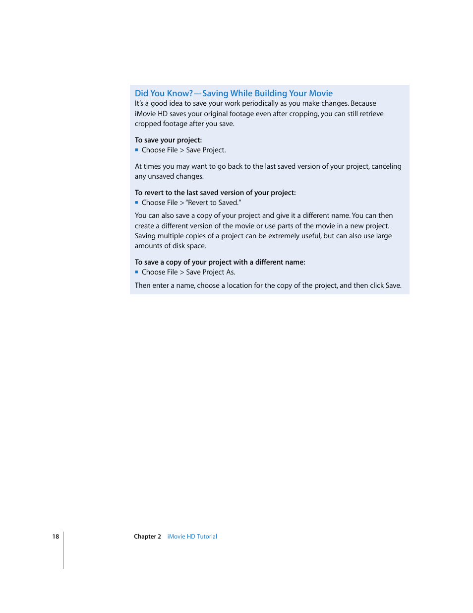 Apple iMovie HD User Manual | Page 18 / 47