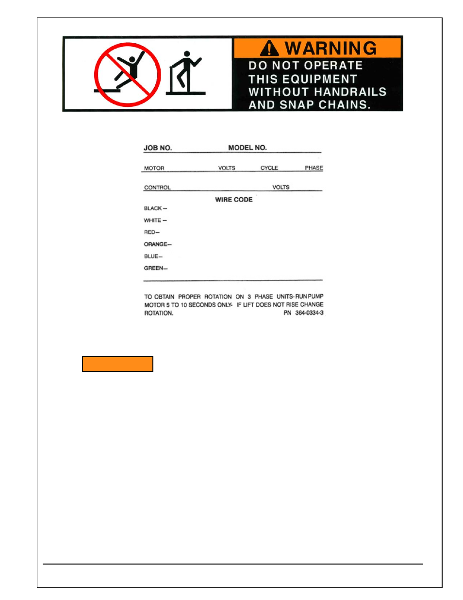Warning | Autoquip TITAN SCISSOR LIFT TABLE User Manual | Page 13 / 50