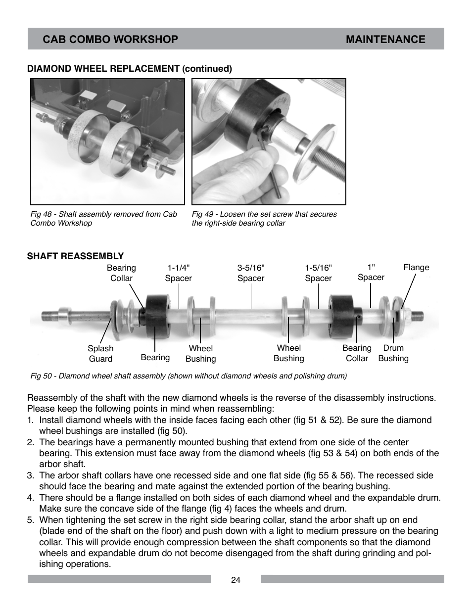 Cab combo workshop maintenance | Barranca Diamond CAB COMBO WORKSHOP User Manual | Page 24 / 40