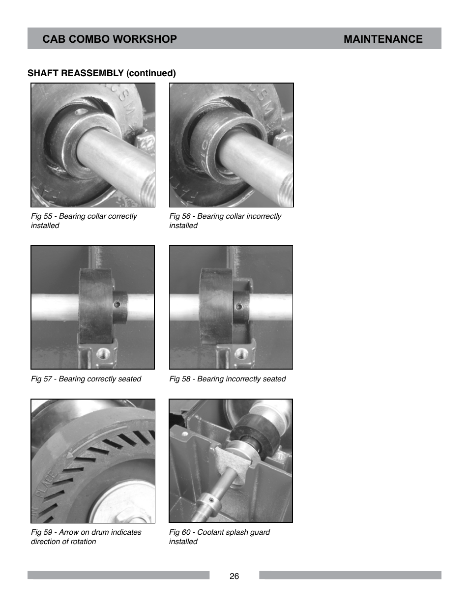 Cab combo workshop maintenance | Barranca Diamond CAB COMBO WORKSHOP User Manual | Page 26 / 40