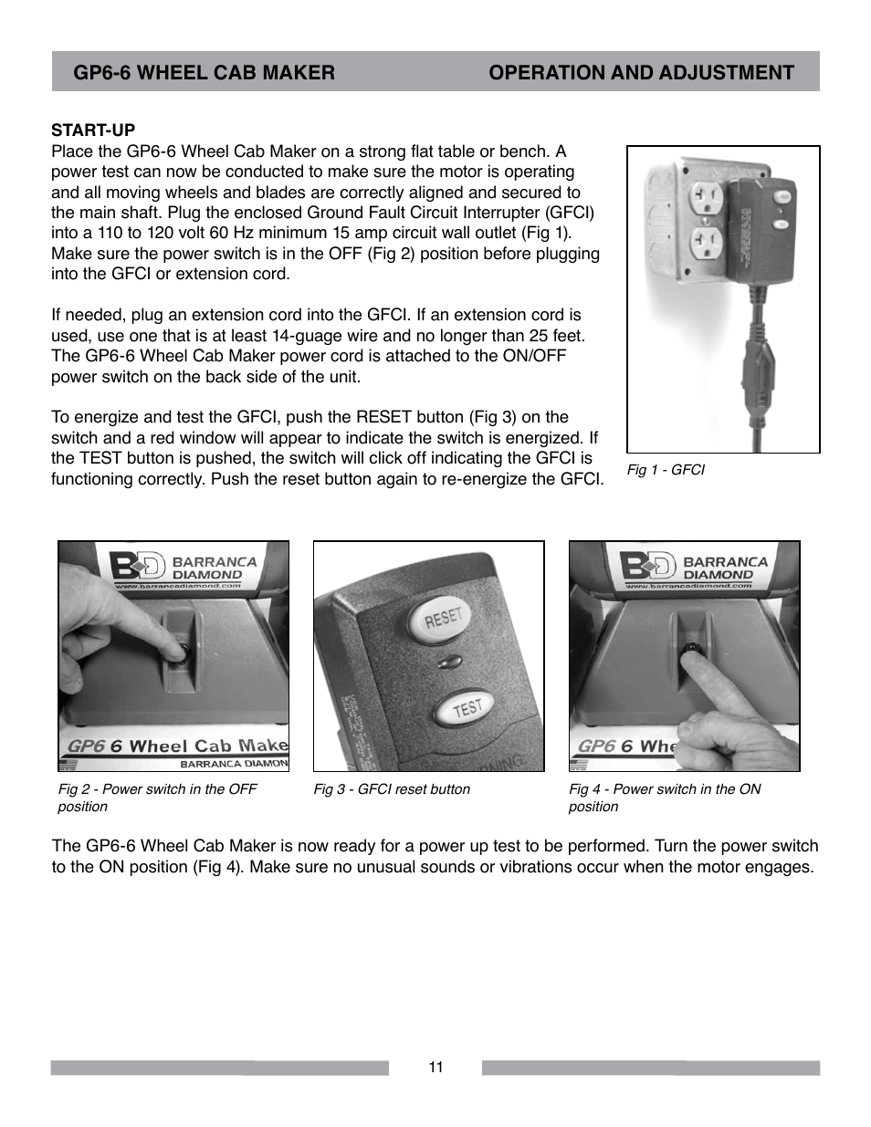 Barranca Diamond GP6-6 Wheel Cab Maker User Manual | Page 11 / 36
