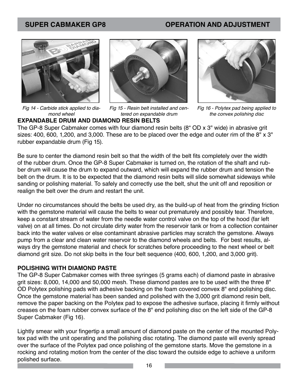 Barranca Diamond SUPER CABMAKER-GP8 User Manual | Page 16 / 32
