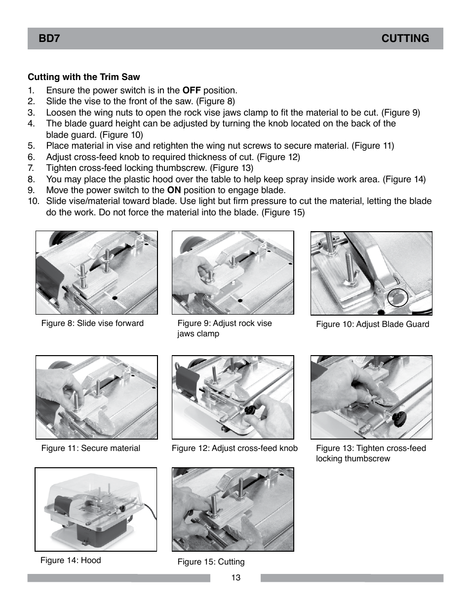 Barranca Diamond BD7 Trim Saw User Manual | Page 13 / 28