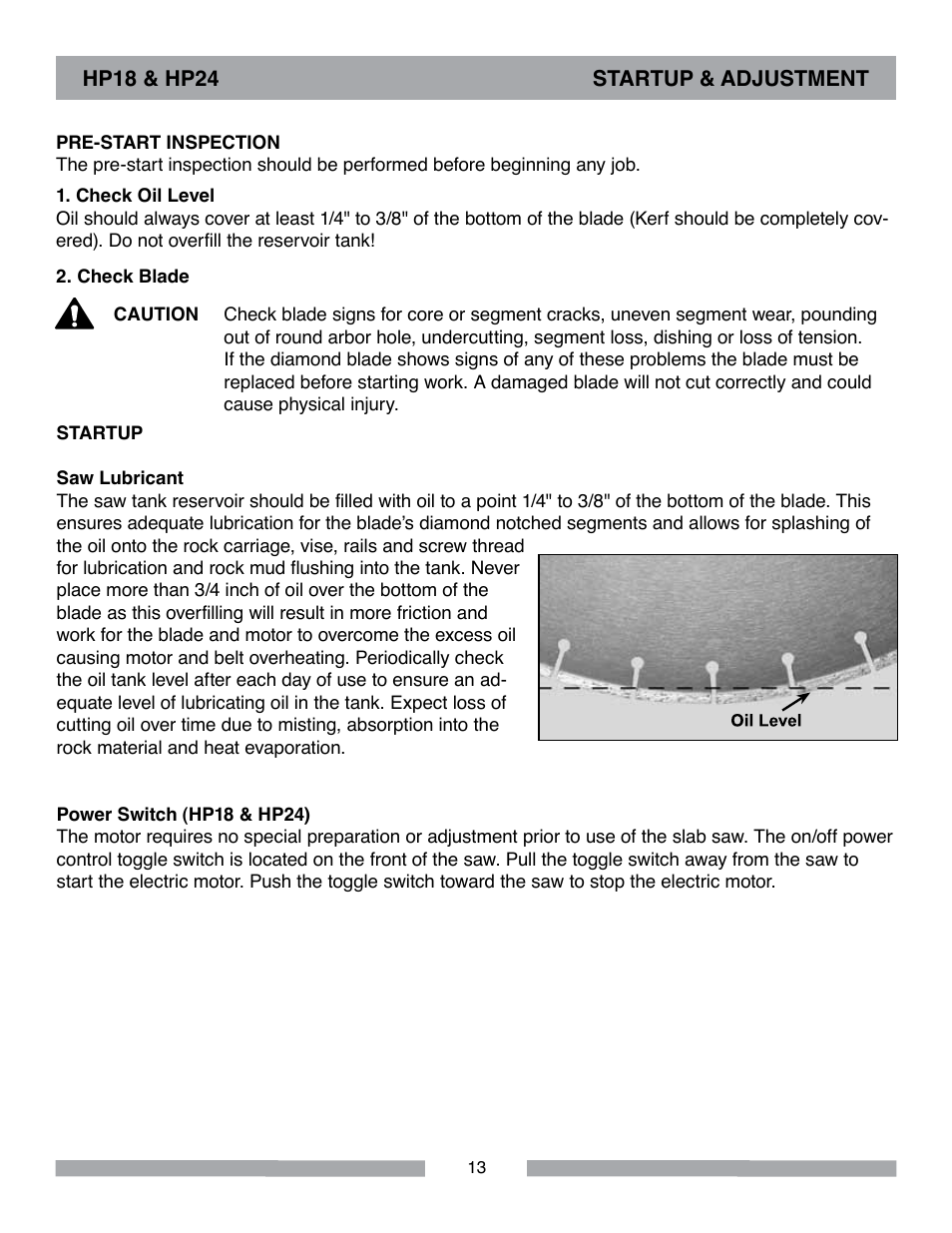 Barranca Diamond HP18 Slab Saw User Manual | Page 13 / 40
