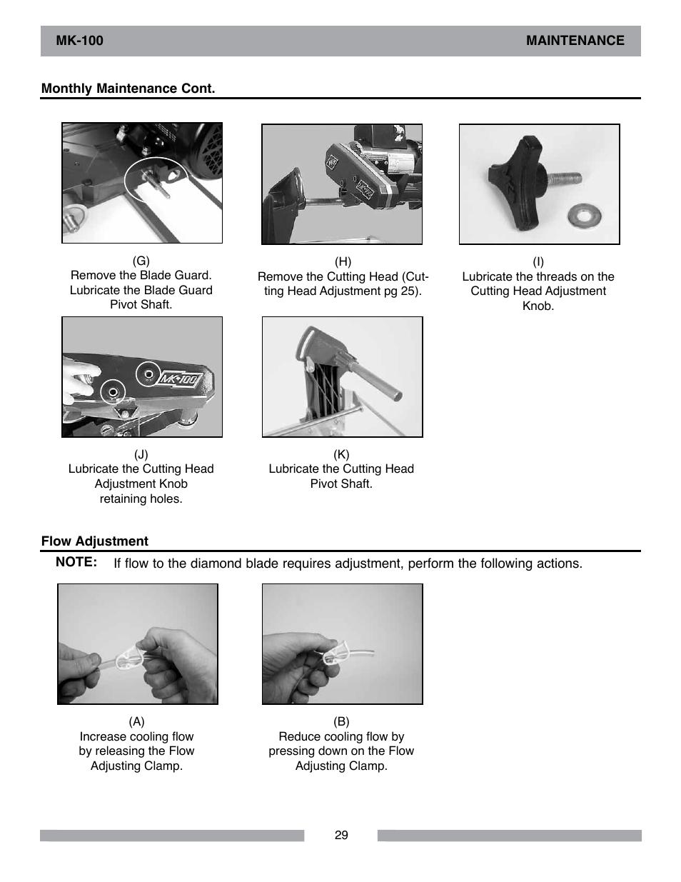 Barranca Diamond MK-100 TILE SAW User Manual | Page 29 / 44