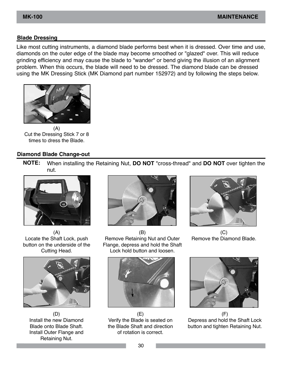 Barranca Diamond MK-100 TILE SAW User Manual | Page 30 / 44