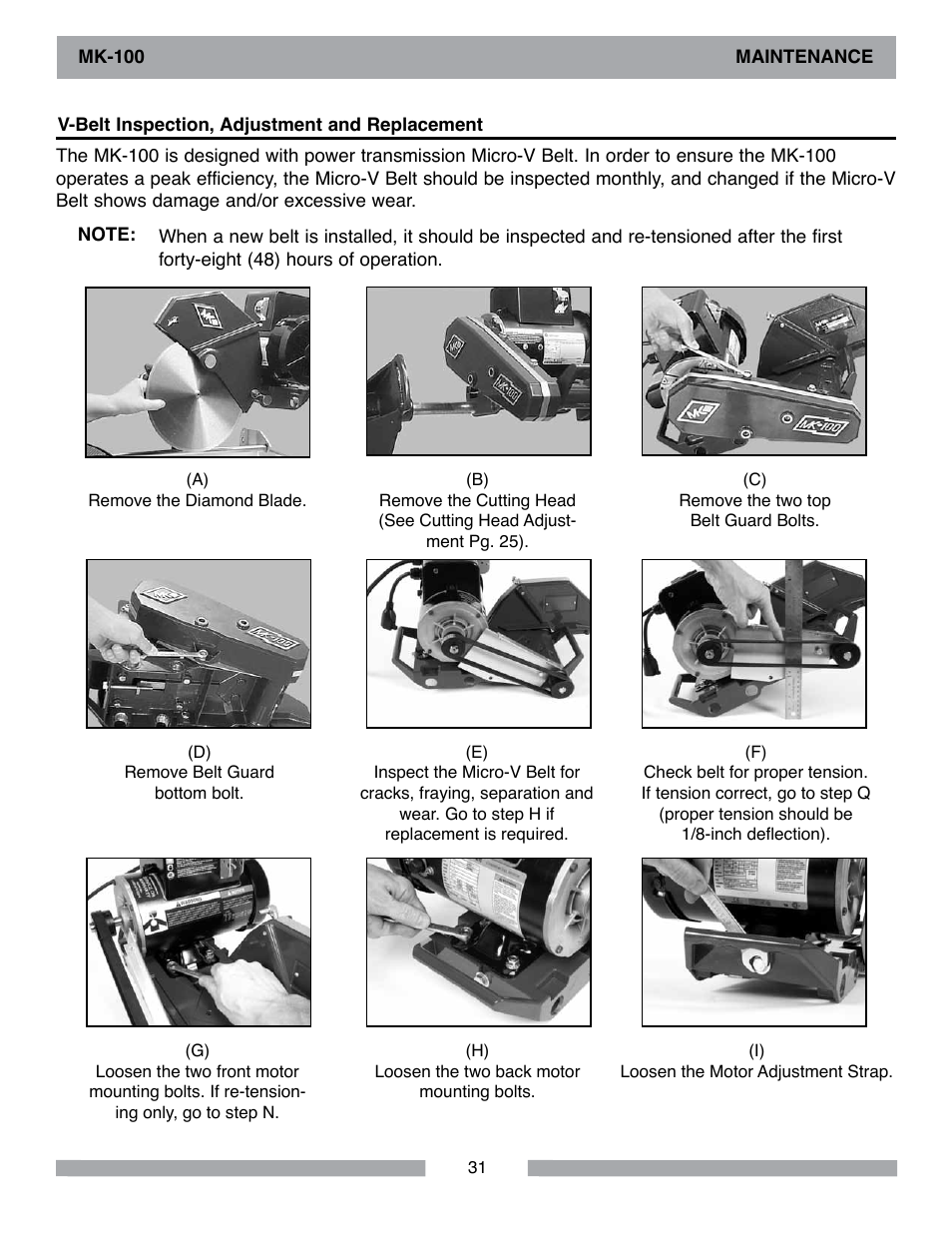 Barranca Diamond MK-100 TILE SAW User Manual | Page 31 / 44