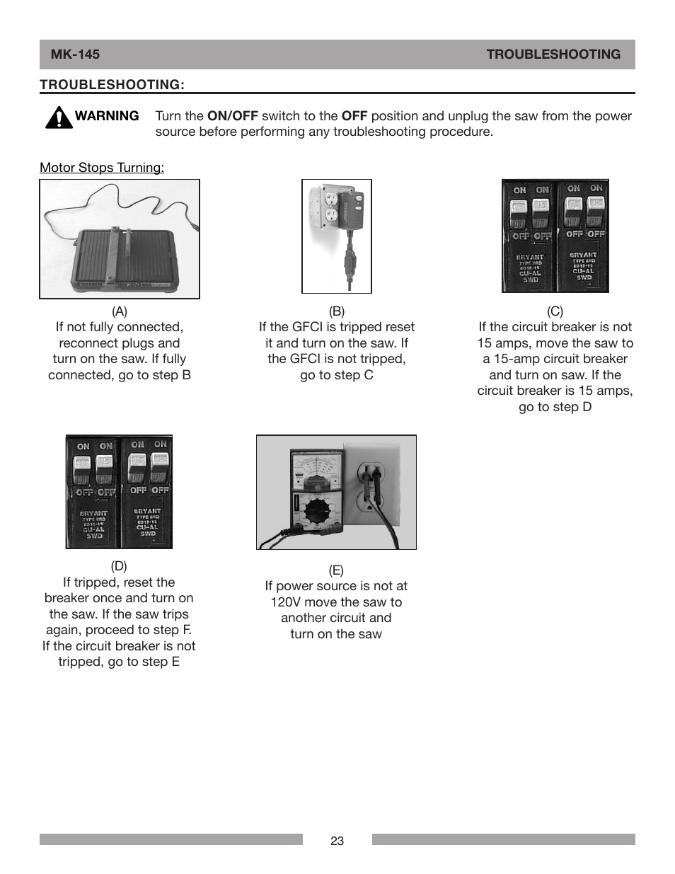Barranca Diamond MK-145 Tile Saw User Manual | Page 23 / 32