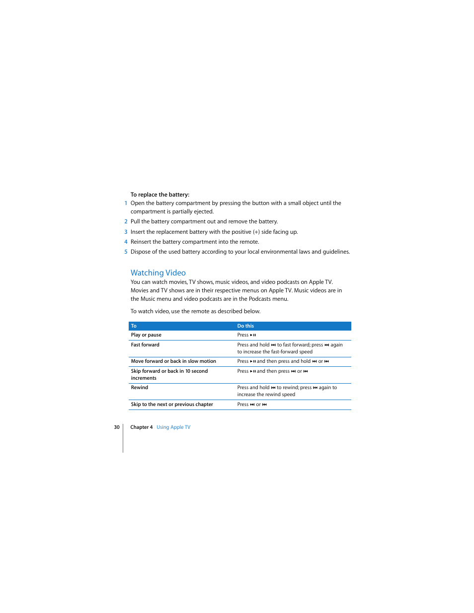 Watching video | Apple TV User Manual | Page 30 / 48