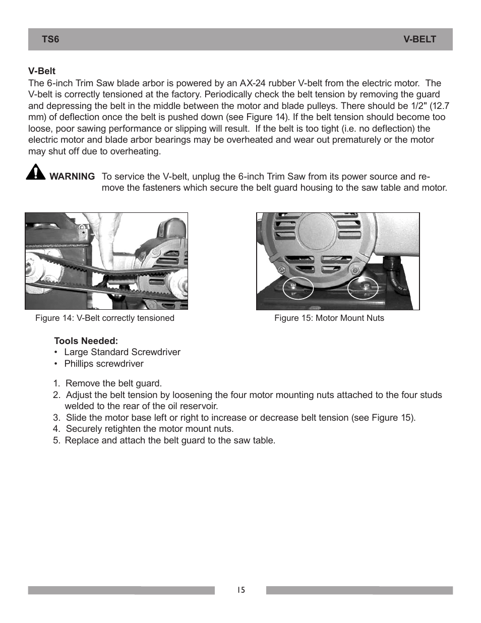 Barranca Diamond 6-inch TS6 Trim Saw User Manual | Page 15 / 24