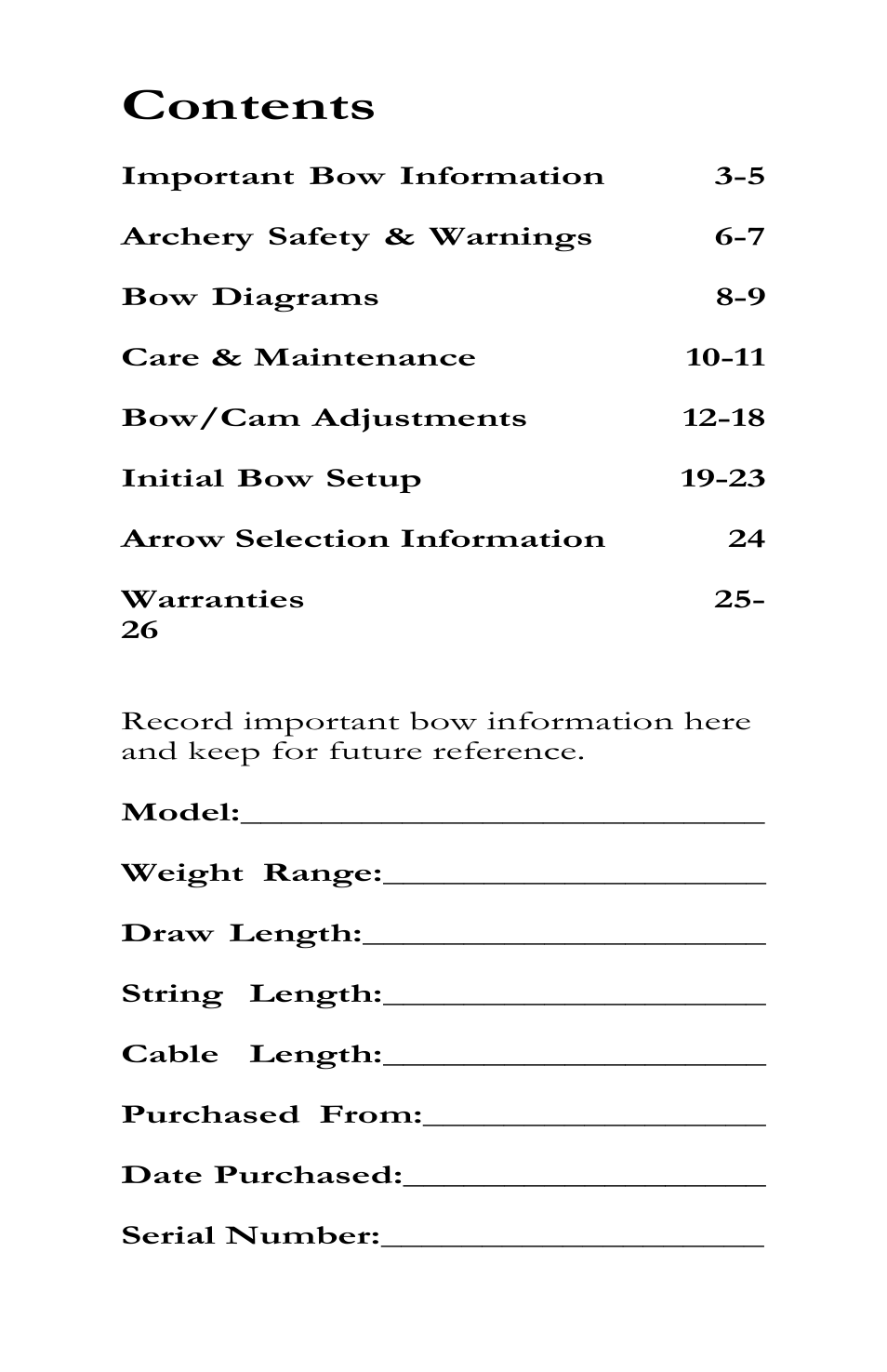 Bear Archery Compound Bow 2011 User Manual | Page 2 / 28