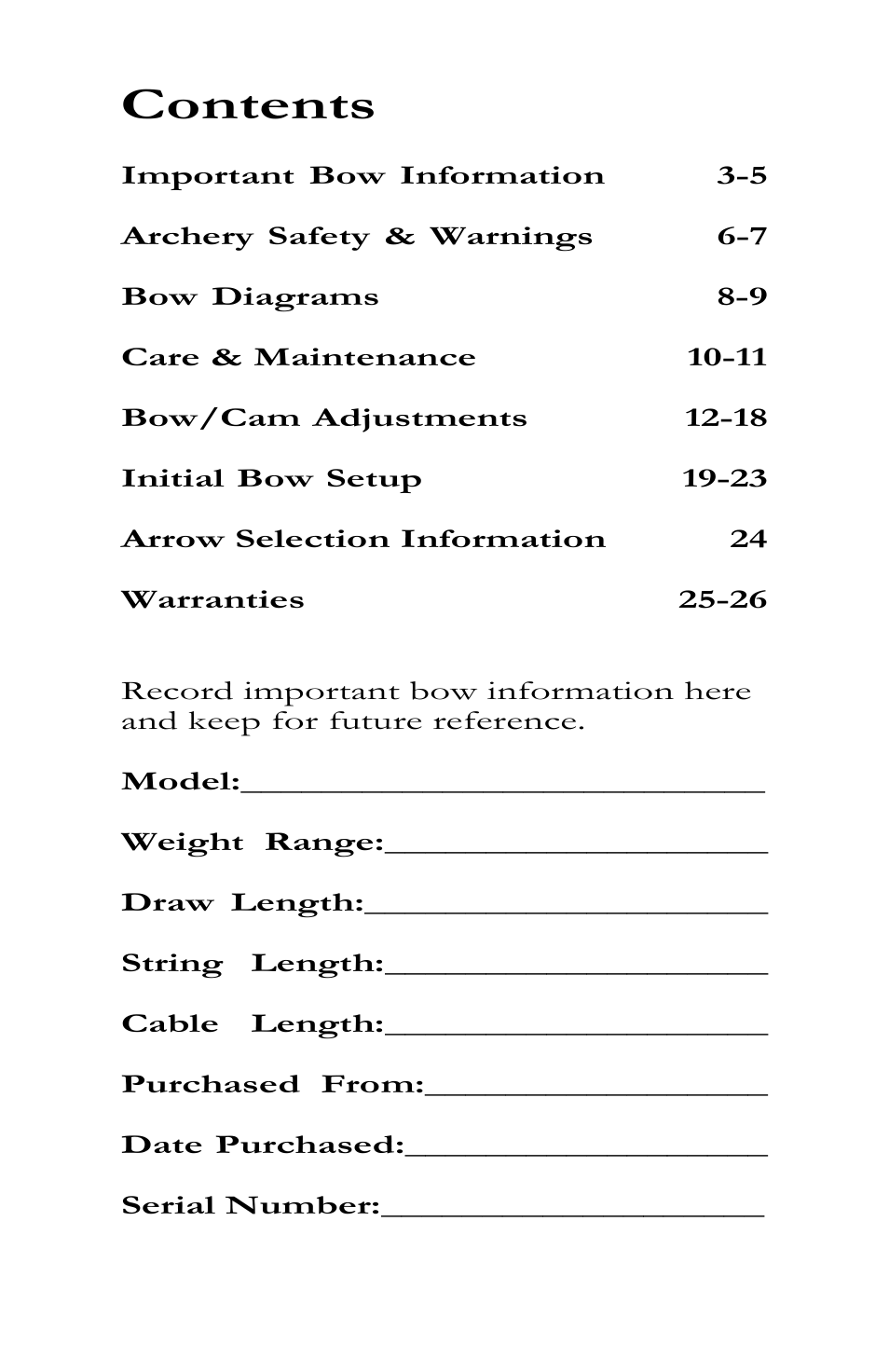 Bear Archery Compound Bow 2010 User Manual | Page 2 / 26