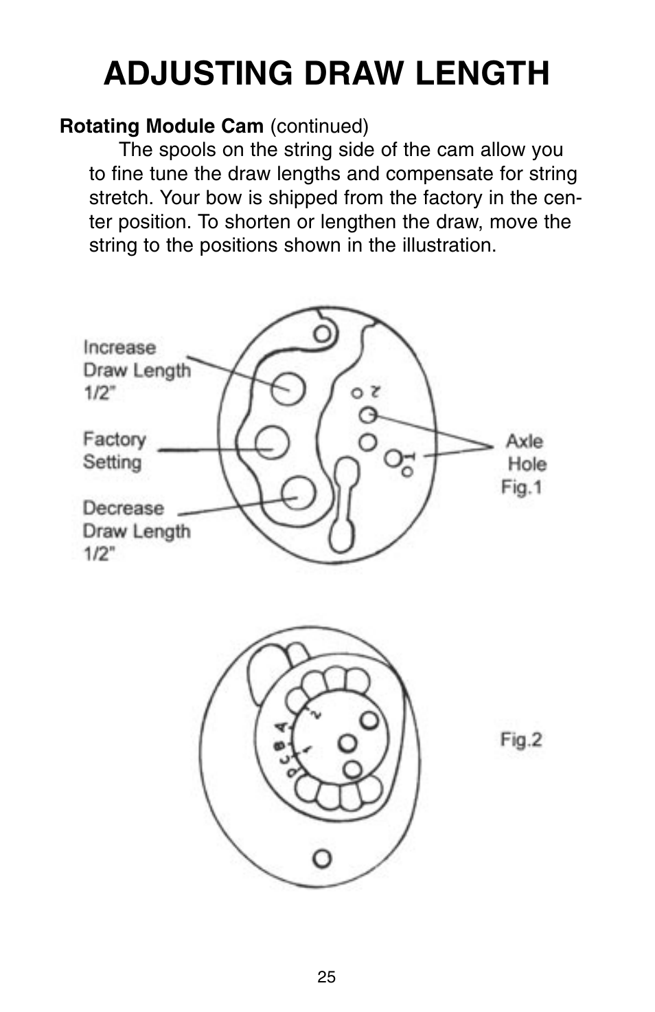 Adjusting draw length | Bear Archery Compound Bow 2004 User Manual | Page 25 / 40