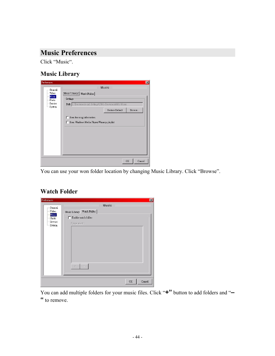 Music preferences | MOMITSU V888N User Manual | Page 45 / 65